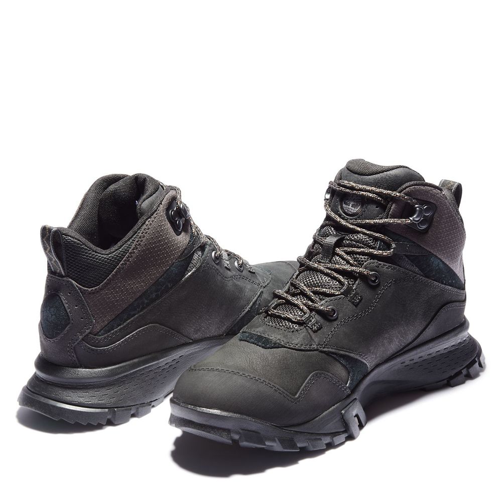 Timberland Παπούτσια Πεζοπορίας Ανδρικα Μαυρα - Garrison Trail Waterproof Mid - Greece 0416792-GC